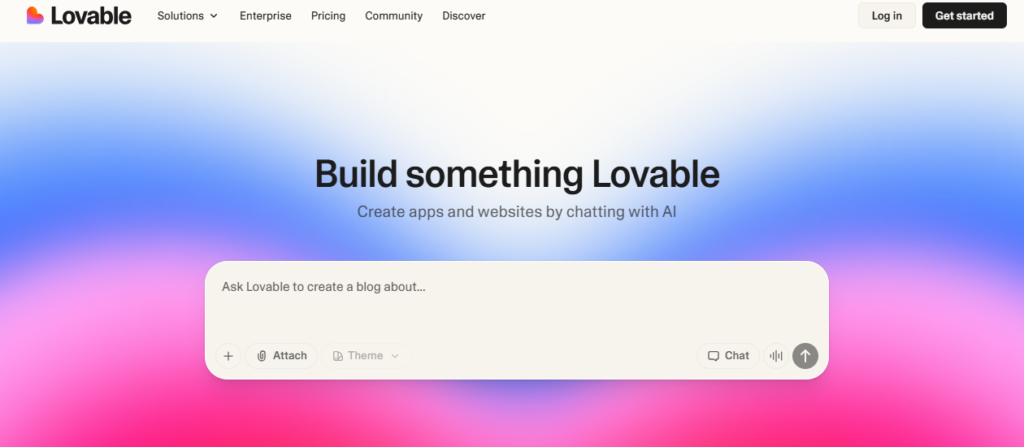 Lovable an AI-powered platform that allows users to build applications, tools, and products using natural language