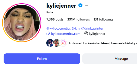Kylie Jenner - the Gen Z Instagram influencers