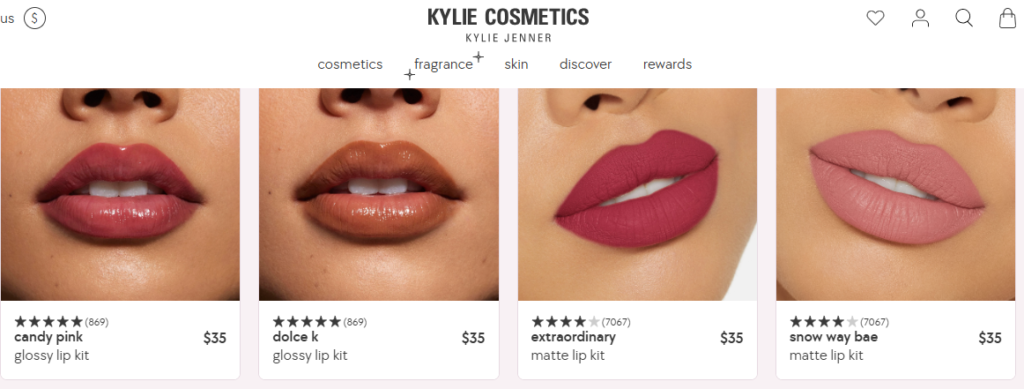 Kylie launched Kylie Lip Kits
